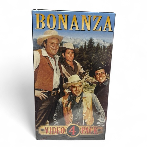 BONANZA Video 4 Pack VHS Sealed Western The Ape Death At Dawn The Blood Line - Picture 4 of 5